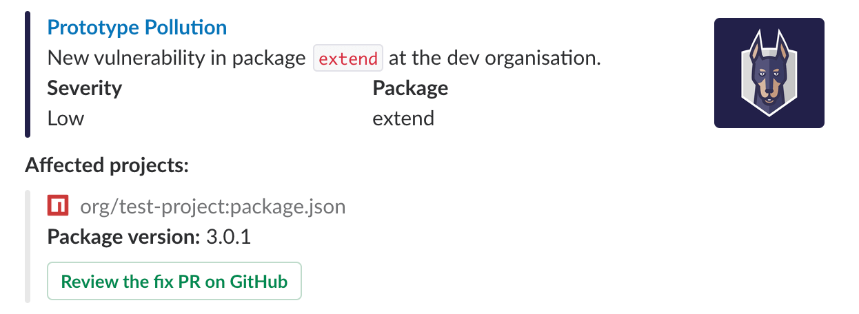 Newly disclosed vulnerability notification