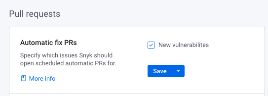 Automatic fix PR settings