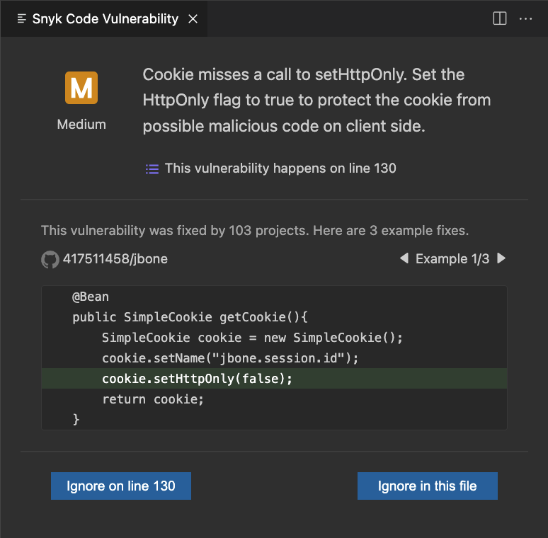 Ignore options with issue detail