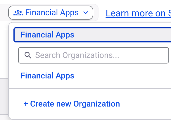 Open an Organization to find its details