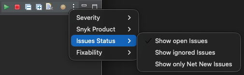 Issue View Options alongside the Net New filter in the View menu