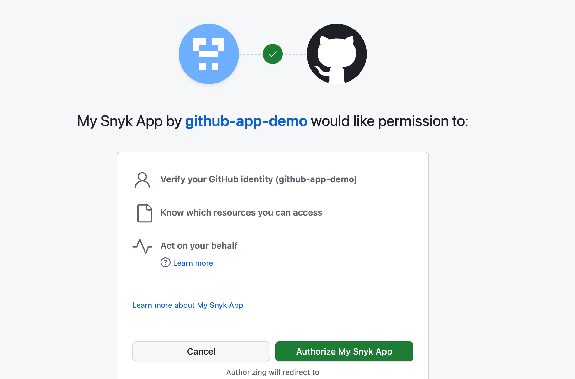 User authorization for the app