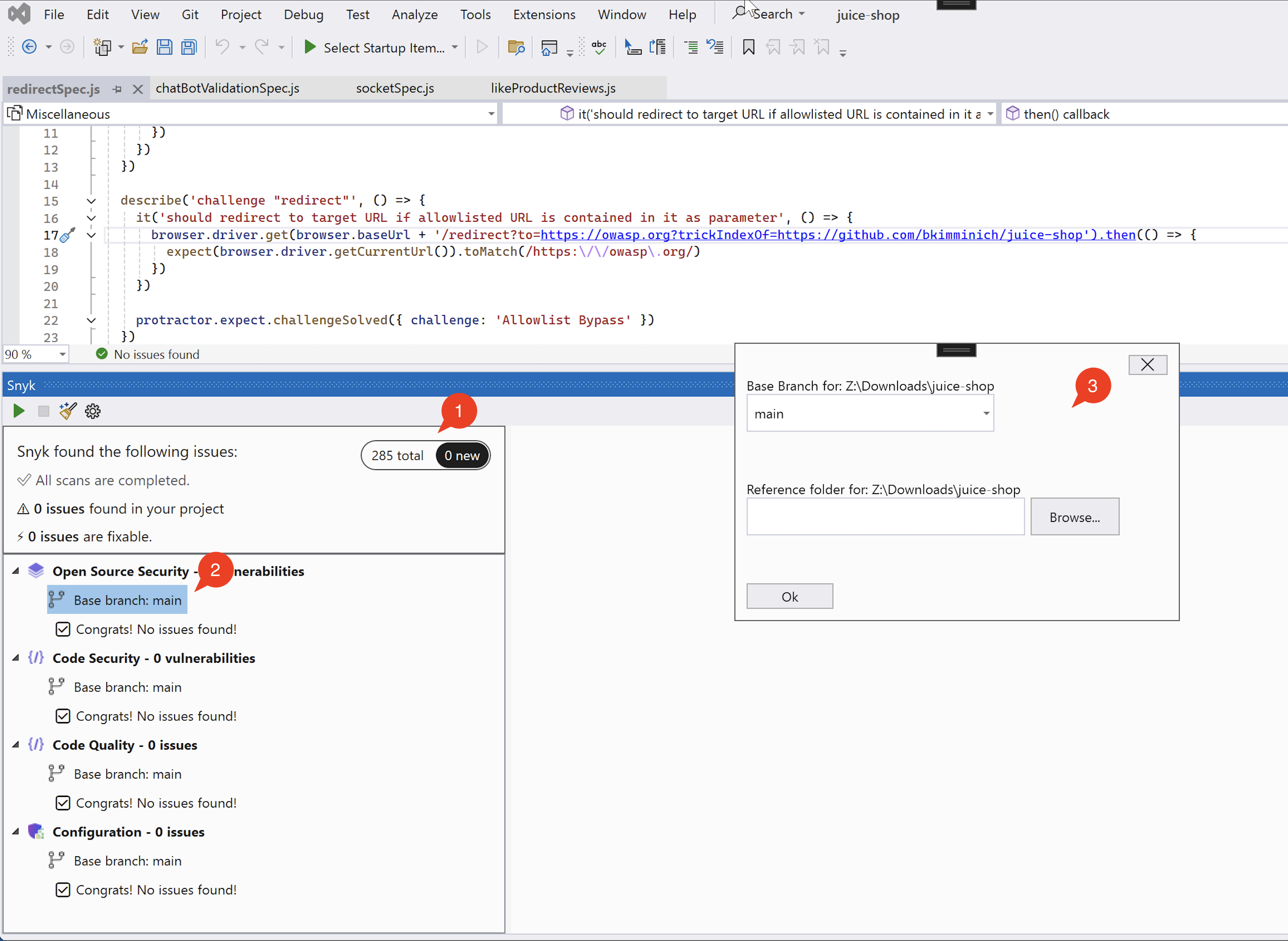 Change the reference branch or reference directory for calculation of new new issues.