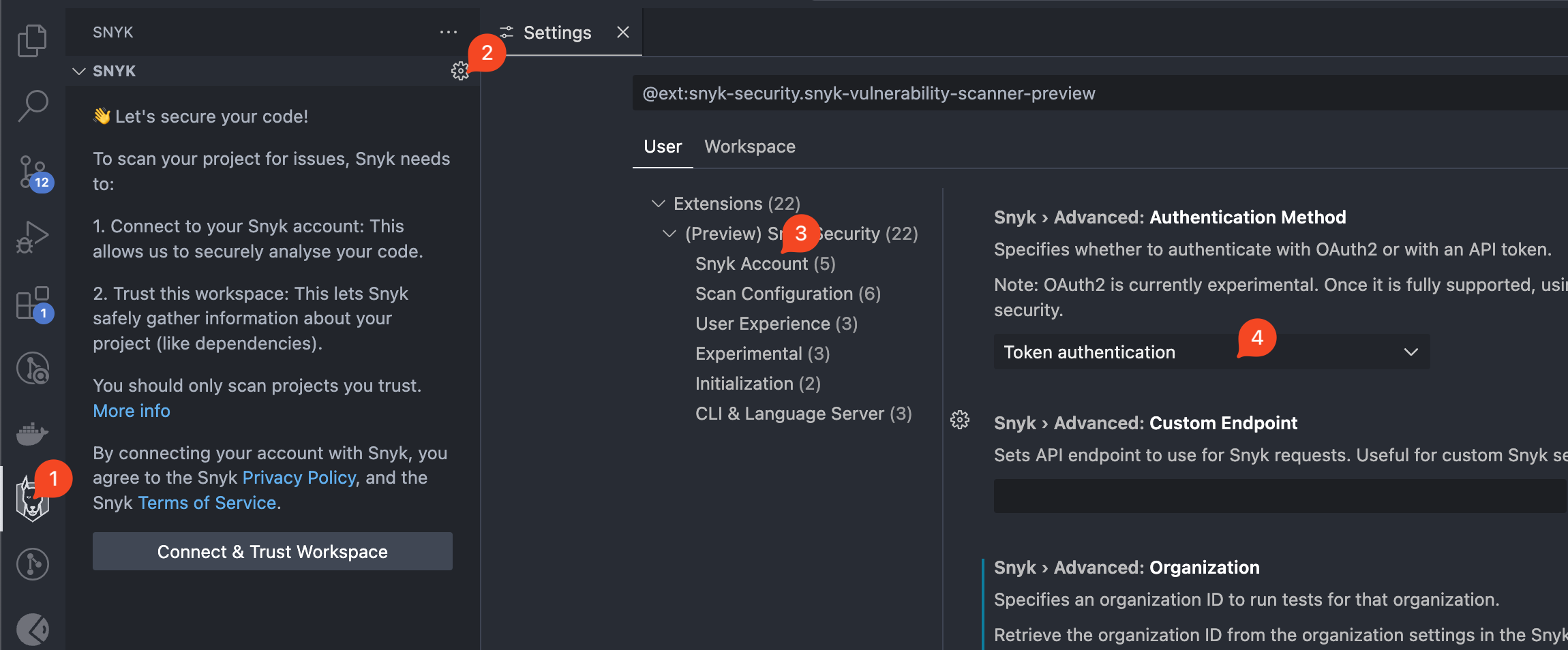 Change authentication method