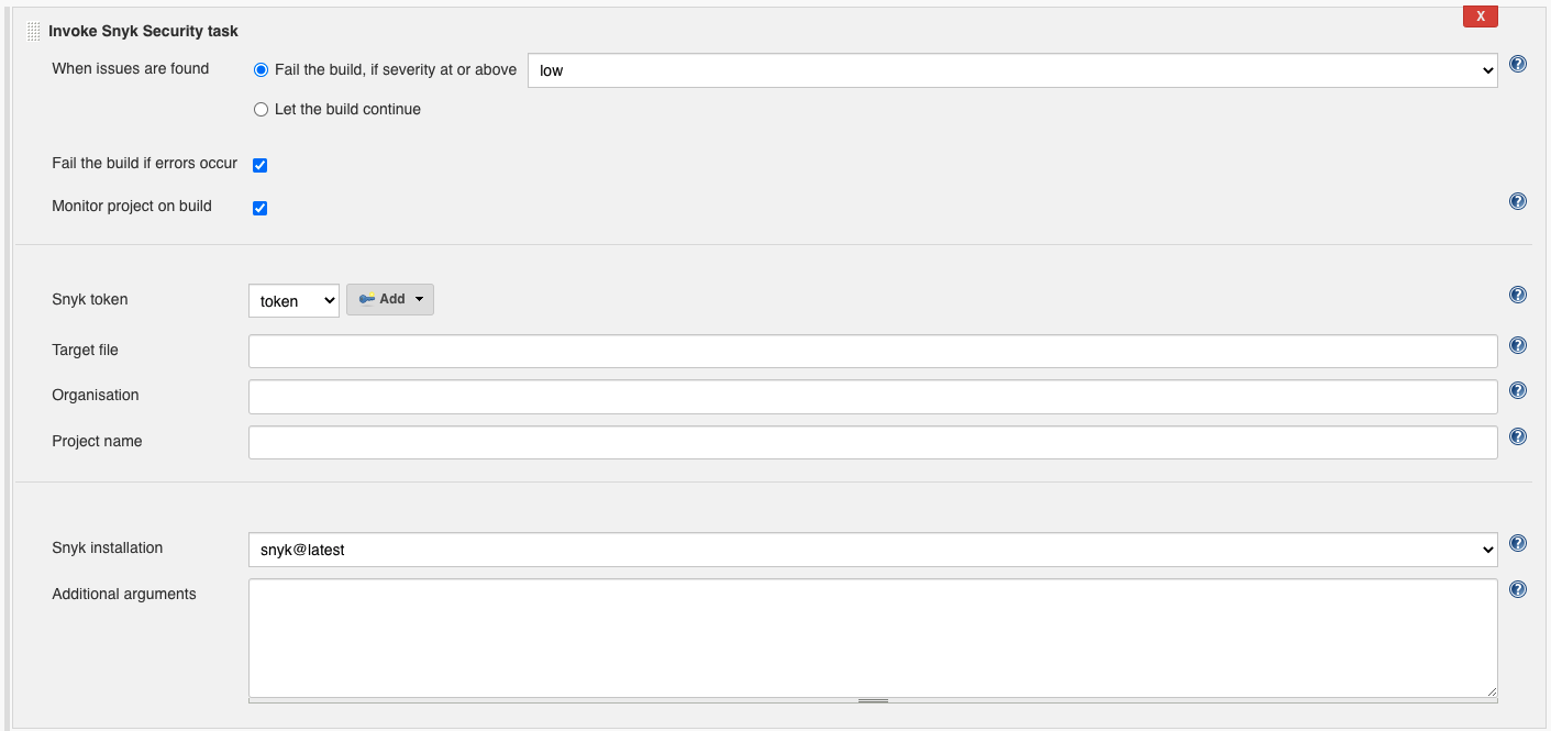 Configure for Freestyle Project