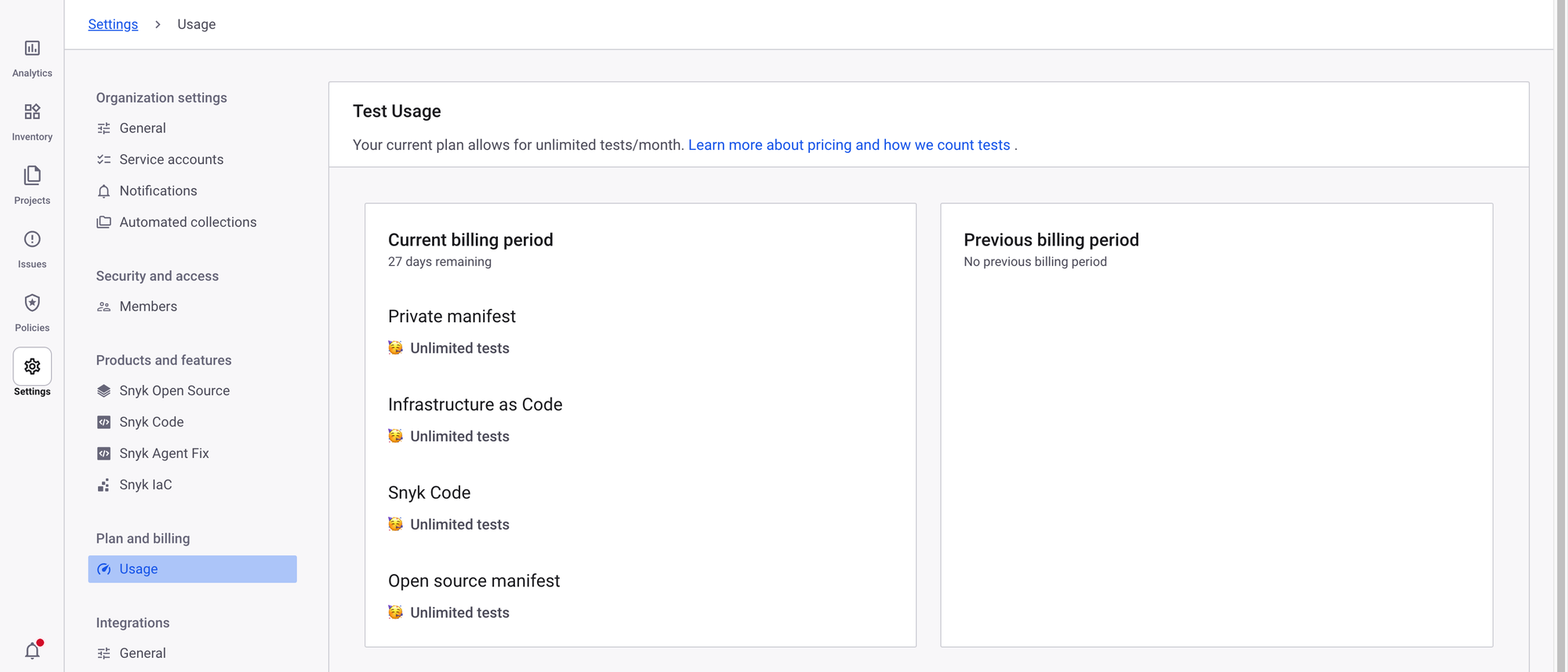 Snyk Code test usage